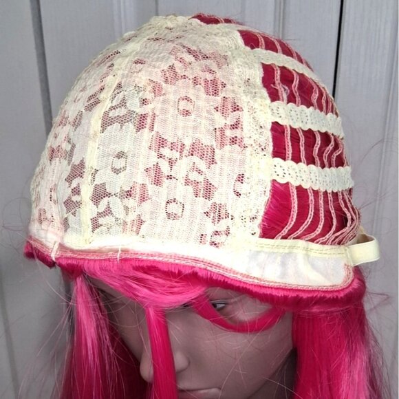 KPop Demon Hunters Mira Adult Wig Long Pink Anime Cosplay Pigtails Costume NEW - Picture 6 of 7